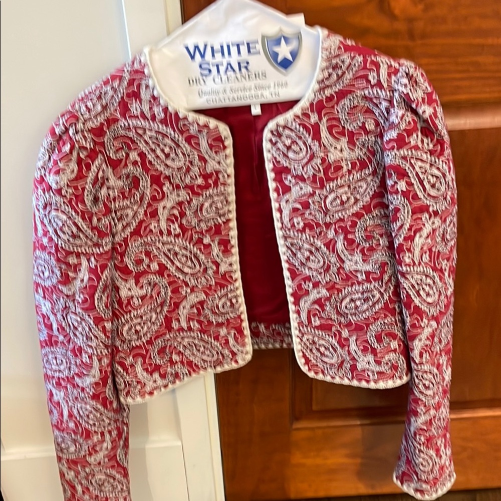SEA NY Bandana Red Paisley Quilt Jacket